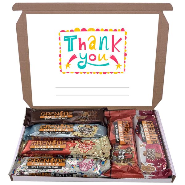 Grenade Carb Killa 6x60g High Protein Bars Bar Gift Hamper Box Mixed 6 Flavours (Thank You)