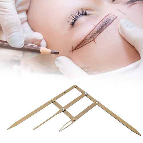 Tattoo Eyebrow Ruler, Eyebrow Measure Ruler Eyebrow Tattoo Golden Ratio Makeup Symmetrical Tool Accessory For For Tattoo Artist Novice(Black)