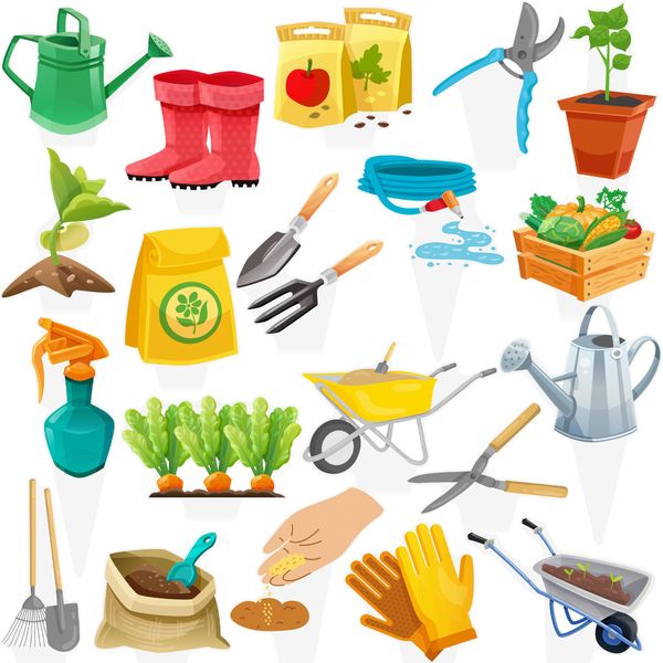 48Pcs Gardening Tool Cupcake Toppers Garden Birthday Party Decorations Garden Tool Theme Summer Party Dessert Cupcake Decorations for Spring Theme Birthday Party Baby Shower Supplies