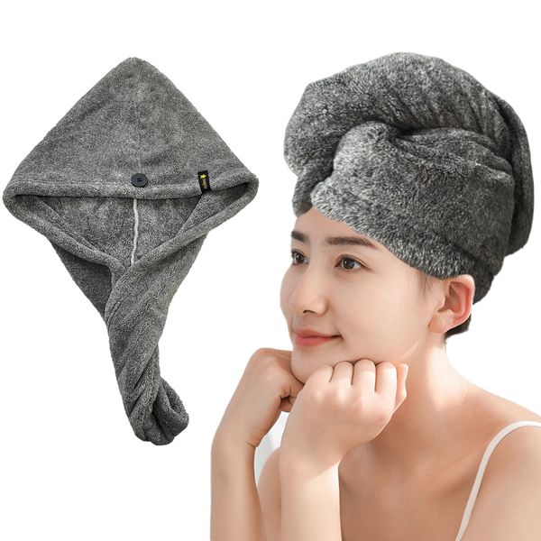 Hair Dry Towel, Dry Cap, Extra Thick, Quick Drying, Super Absorbent, Lightweight, Fluffy, Texture, Super Soft, Hair Care, Hair Towel, Hair Drying, Fluffy, For Long Hair, Hair Turban, Shower Cap, Bathtub, Facial Wash, Bath Supplies, Adults, Children, Trave