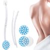 Upgrade Body Lotion Applicator, Globalstore Oil Cream Applicator Massager Shower Scrubber with 19 Massaging Rollers and Foldable Long Handle, Shower Brush Set Back Oil Cream Applicator for Woman Men