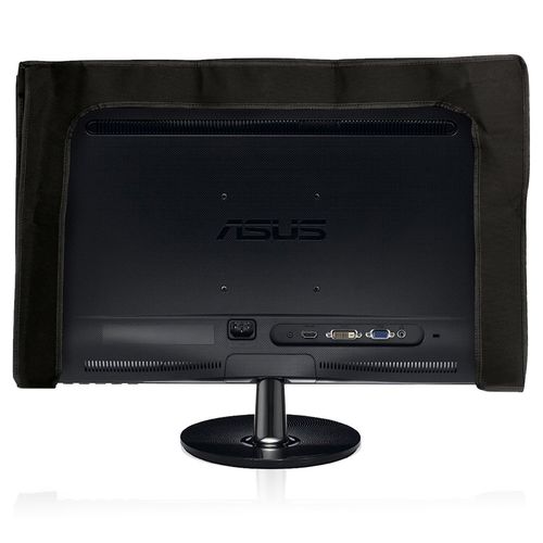 kwmobile Computer Monitor Cover Compatible with 24-26" monitor - Don't Touch My Screen White/Black