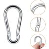 60 Pack Spring Snap Hooks, M6 x 2-3/8 inch Keychain Carabiner Clips, 290lbs Load