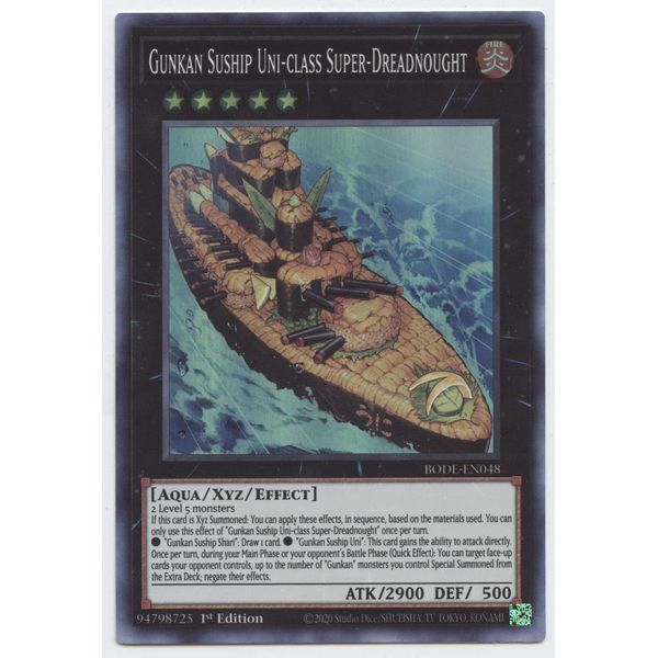 Gunkan Suship Uni-Class Super-Dreadnought - BODE-EN048 - Super Rare - 1st Edition
