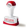 Shiny Pre - Inked Rubber Stamp First Class Mail - Red