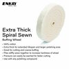 ENKAY - 8" Extra Thick Spiral Sewn Buffing Wheel (80 Ply)