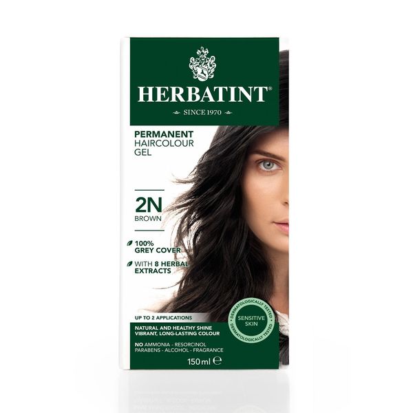 Herbatint 2N Brown Permanent Herbal Hair Color Gel 4.5 fl. oz. (a) by Herbatint