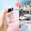 COOLBOTANG Nail Cleaner Bottle 6.8 fl oz (200 ml) Empty Pump Bottle 2 Pack Pump Dispenser Oil Care Set Nail Care Supplies Gel Cleaner Gel Remover