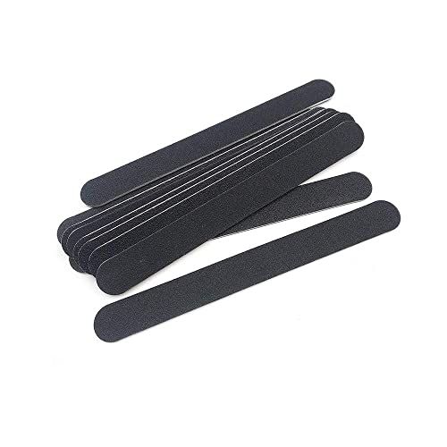 10PCS Nail Files Set Professional Nail File Black Double Sided Emery Board Manicure Kit for Nail Grooming and Styling (100/180 Grit)