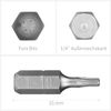 HPHOPE T10 Bits, T10 Torx Bit x 25 Pcs, 1/4" Hex Shank Screwdriver Bits Sets, 25 Bits per Box