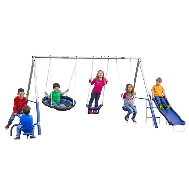 XDP Recreation Free N' Swing Swing Set, Gray