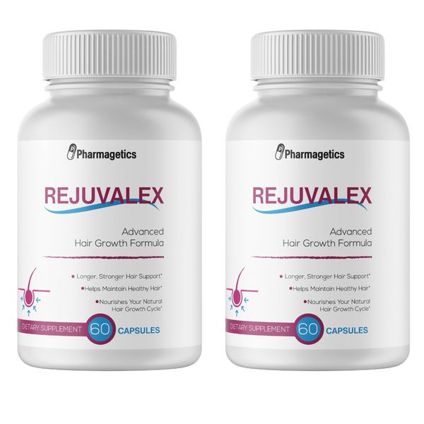2 Rejuvalex Advanced Hair Growth Formula - 2 Bottles 120 Capsules