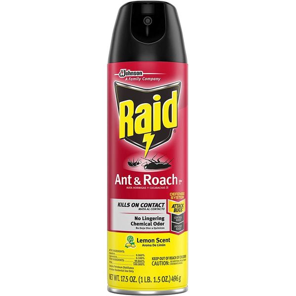 Raid Ant & Roach Killer Lemon Scent, 17.5 Ounce (Pack of 1)