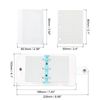 PATIKIL Clear 3 Ring Binder Cover, PVC Notebook Binder Mini Refillable Loose Leaf Folder Planner with 80 Sheets Paper, Blue