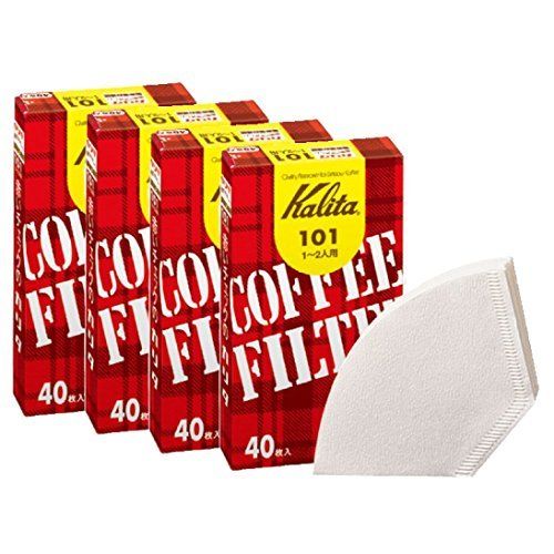 karita Coffee Filter 101 濾紙 White 40 Pieces Set of 4