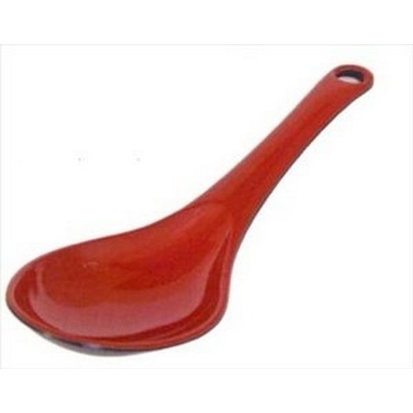 Black/Red Melamine Serving Soup Spoon 8.5in 031/BR S-2382