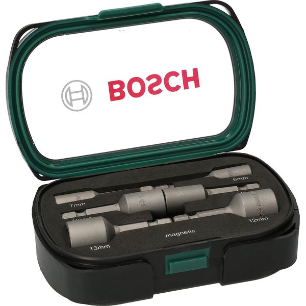 Bosch 6 pcs. Nutsetter Set (Spanner size: 6-13 mm, 1/4-inch hexagonal shank, Accessory Drill Driver, Screwdriver)