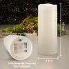 Homemory 10" x 4" Large Waterproof Outdoor Flameless Candles with Remote Control and Timer, Battery Operated Flickering LED Pillar Candles for Outdoor Larterns, Porch, Long Lasting, Set of 2