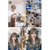 M Grande Basic Line Wig, (Created by Top Stylist), 6-Piece Set, Women's, Wig, Long, Natural, Face Shrinking, Full Wig, Light Greige LCa DY29A