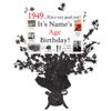 1949-75th Birthday Customized Black Star Centerpiece (Each)