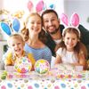 ZSYIULIA 2Pack Easter Table Cloth,Easter Table Decorations Easter Egg Hunt Tablecloth Rectangle 54 * 108in Waterproof Plastic Tablecloth for Eas-ter Party Supplies Easter Table Cover