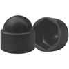 90 PCS M4 - M10 Plastic Round Head Hex Bolt Covers,Dome Nut Protection Caps (Black)