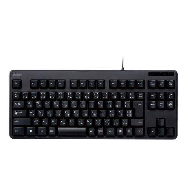 Elecom Keyboard Wired Membrane Compact Keyboard Black TK-FCM103XBK