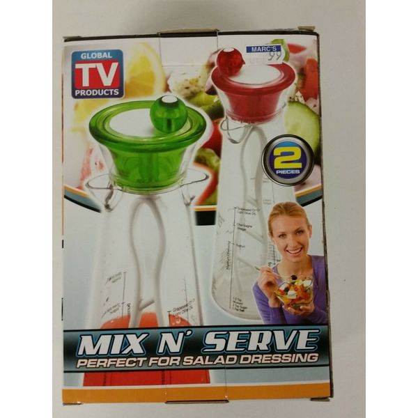 2 pc  MIX and SERVE SET  *  Perfect For Salad Dressing  *  BRAND NEW