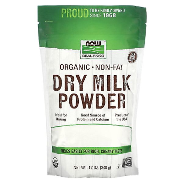 , Organic Non-Fat Dry Milk Powder with Protein and Calcium, Product of the USA,