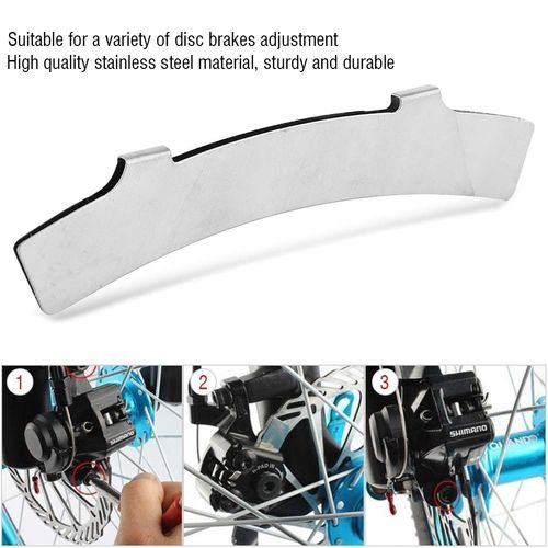 Broco Disc Brake Adjustment Aid, Bicycle Brake Shoes Adjustment Tool, Bicycle Disc Brake Spacer, Stainless Steel Mountain Bike Disc Brake, Precise Adjustment Sheet Tools Accessories