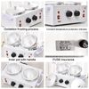 1.2L Double Portable Wax Warmer Machine for Painless Hair Removal, Women Men Professional Wax Heater with Adjustable Temperature Set,40pcs Wax Sticks(double pots)
