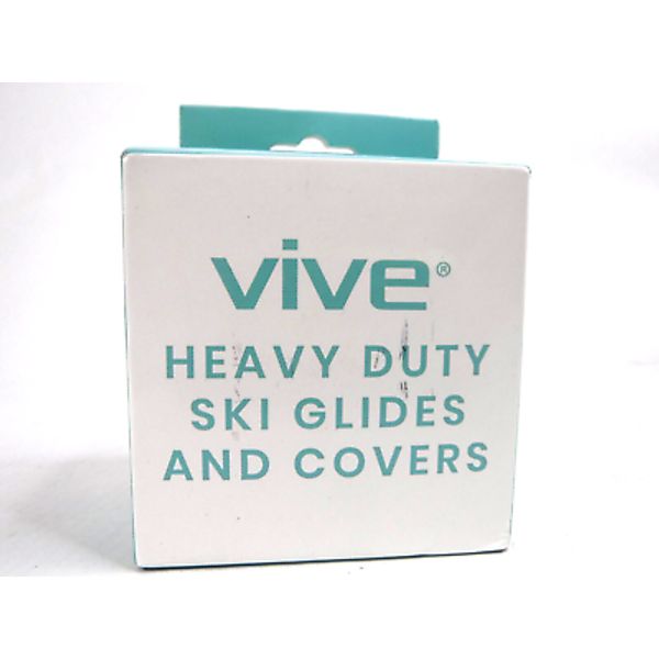 Vive Health Vive Heavy Duty Walker Ski Glides & Ski Glide Covers MOB1006 (NEW)