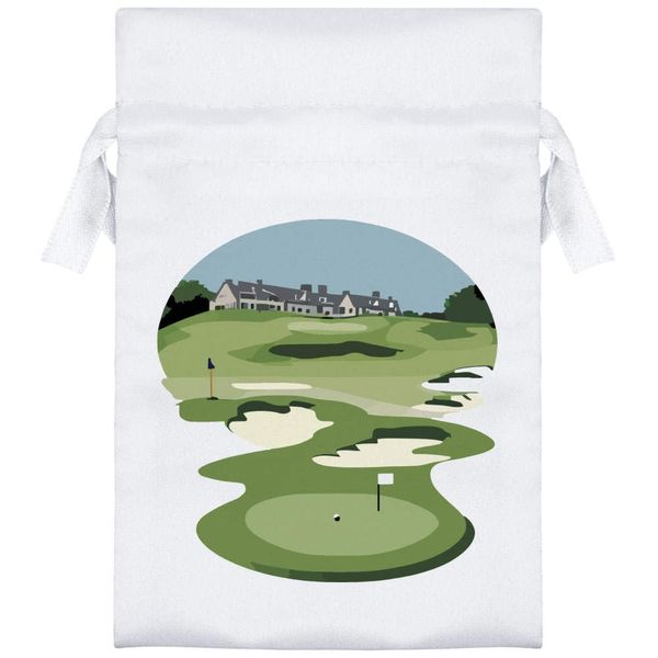 Azeeda 15cm 'Golf Course' Satin Drawstring Bag/Pouch (SB00084826)