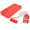 Sili Glue Roller with Tray for Arts, Crafts, Woodworking & Large Projects, Red