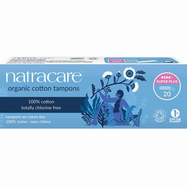 Natracare Organic All Cotton Tampons, 20 each