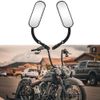 Black Motorcycle Mini Oval Rear View Mirror For Harley Davidson Softail Slim FLS