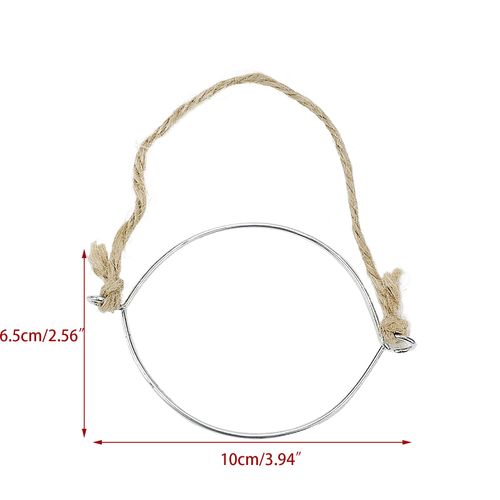 Meprotal 10 Pack Stainless Steel Wire Handles Mason Jar Wire Hangers Canning Jars Hanger with Linen Rope Handles for 70mm Regular Mouth Mason