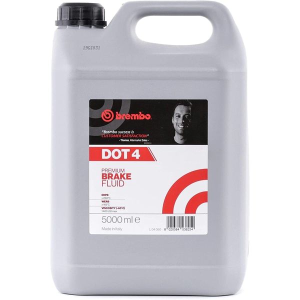 Brembo L04050 DOT 4 Brake Fluid, 5 Liters