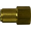 1/2"T x 3/8"FPT D.O.T. Brass Female Connector Push Lock