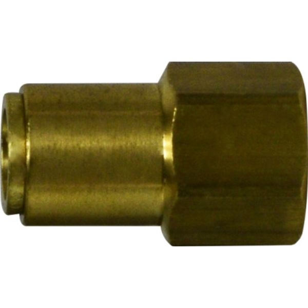1/2"T x 3/8"FPT D.O.T. Brass Female Connector Push Lock