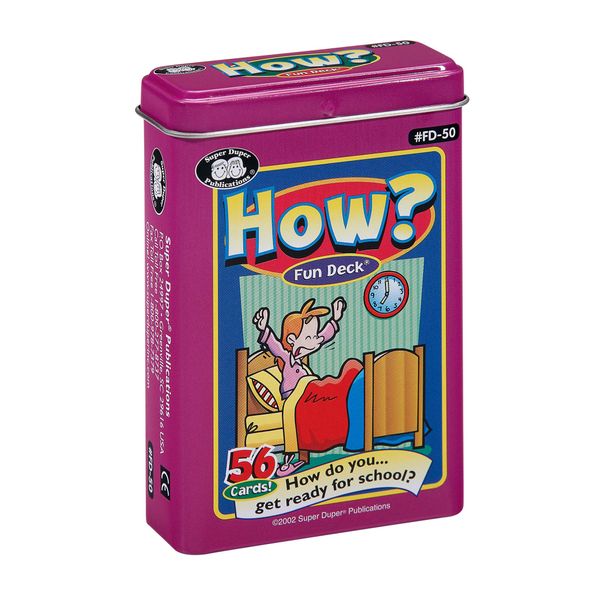 Super Duper Publications | How? Fun Deck | Communication and Language Processing Skills Flash Cards | Educational Learning Materials for Children