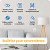Cando Wireless Kinetic Light Switch & Zigbee Compatible RF Receiver Module Kit | No Wiring or Batteries for switch | Easy Installation & Eco-Friendly Lighting Control | Modern Customisable Lights