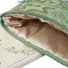 kilofly Chinese Silk Brocade 2 Zipper Pockets Tassel Jewelry Pouch Bag, 7 inch, Set2 D
