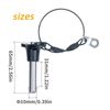 2Pcs Triangular Cap Ball Locking Pins with Button Handle, 304 Stainless Steel Push-Button Quick Release Pin with 24.5cm Rope(10mm-31mm)