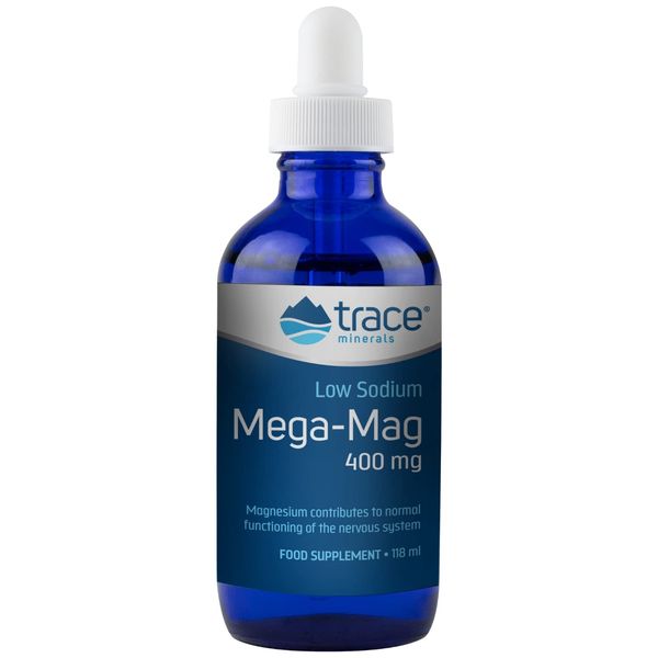 Trace Minerals Mega-Mag 400 mg Magnesium | Liquid Magnesium Chloride | Supports Blood Pressure, Heart Health, Relaxed Mood, Digestion and Sleep | Helps Muscle Strength | (118 ml)