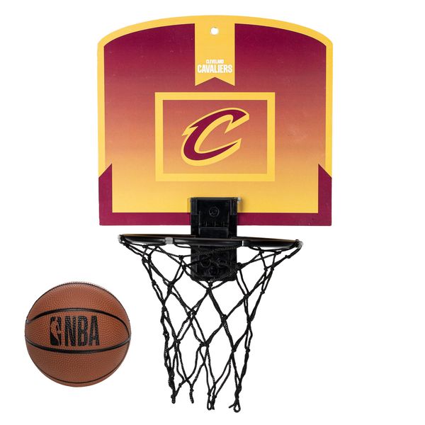 Franklin Sports NBA Cleveland Cavaliers Mini Over The Door Basketball Hoop - Kids Indoor Mini Basketball Hoop + Basketball - NBA Fan Shop Mini Hoop for Bedroom + Office - Over The Door Mini Hoop Set