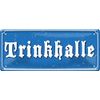 1154 Tin Sign with Drinking Hall Design 28 x 12 cm