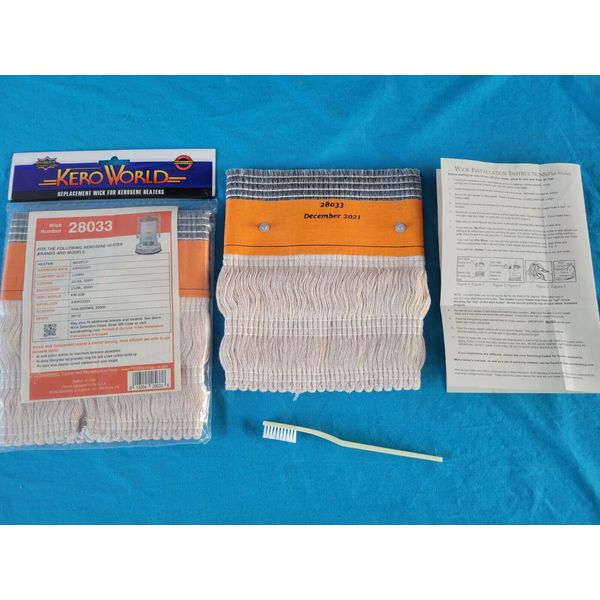 ENVIROTEMP 23-DK, 30441 KEROSENE HEATER WICK, WICK CLEANING BRUSH  & GUIDE 28033