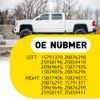 (pAIR) Front Left&Right Lower Door Hinge Set For 2007-2013 Chevy GMC Sierra 1500