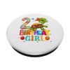 2th Birthday Turtle 2 Years Old Girls Turtle PopSockets Swappable PopGrip